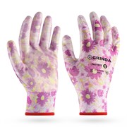 GRINDA PROTECT, S (7), садовые перчатки с прозрачным нитриловым покрытием, фиолетовые, 13 класс (112, шт 11295-S_z01