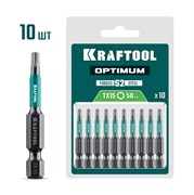 KRAFTOOL OPTIMUM TX 15, 50 мм, 10 шт, биты (26126-15-50-10), шт 26126-15-50-10