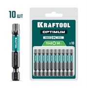 KRAFTOOL OPTIMUM TX 40, 50 мм, 10 шт, биты (26126-40-50-10) 26126-40-50-10