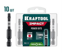 KRAFTOOL Impact TX 20, 50 мм, 10 шт, ударные биты (26195-20-50-S10) 26195-20-50-S10