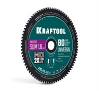 KRAFTOOL Slim multi cut 216 х 30 x 1.8 мм, 80Т, диск пильный по дереву (36957-216-30-80) 36957-216-30-80