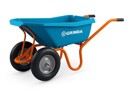 GRINDA GP-22, ударопрочный пластиковый кузов, 110 л, 220 кг, двухколесная, пневматические колеса, тачка садовая PROLine (422406) 422406