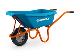 GRINDA GP-21, ударопрочный пластиковый кузов, 110 л, 180 кг, одноколесная, пневматическое колесо, тачка садовая PROLine (422408) 422408