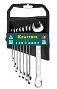 Набор комбинированных гаечных ключей 8 шт, 6 - 17 мм, KRAFTOOL