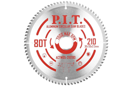 Диск пильный по алюминию P.I.T. 210x30/20x2,2 мм 80T(ACTW05-210T80) ACTW05-210T80