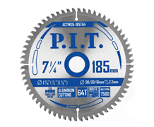 Диск пильный по алюминию P.I.T. 185*30/20/16*2мм 64Т ACTW05-185T64