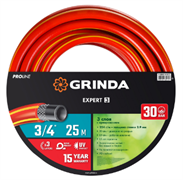 Поливочный шланг GRINDA PROLine EXPERT 3 ,3/4″ 25 м 30 атм трёхслойный армированный