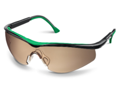 Защитные коричневые очки KRAFTOOL BASIC стекло-моноблок с покрытием уст. к истиранию