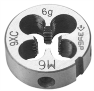 ЗУБР М6x1.0мм, плашка, сталь 9ХС, круглая ручная 4-28022-06-1.0