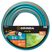 Поливочный шланг GRINDA PROLine EXPERT 5 ,3/4″ 25 м 30 атм пятислойный плетёное армирование 429007-3/4-25