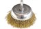 Щетка для дрели, 65 мм, "чашка" со шпилькой, латунированная витая проволока Matrix 74477