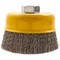 Щетка для УШМ, 100 мм, "Чашка", витая нержавеющая проволока 0.3 мм, М14 Denzel 746053