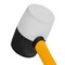 Киянка резиновая, 16 oz, черно-белая резина, фибергласовая рукоятка// Denzel 7711171