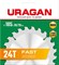 URAGAN Fast 185x30/20мм 24Т, диск пильный по дереву 36800-185-30-24_z01