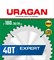 URAGAN Expert 180х30/20мм 40Т, диск пильный по дереву 36802-180-30-40_z01