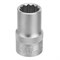 Торцевая головка, 13мм, 12-гранная, CrV, под квадрат, 1/2", хромированная//Stels 13657