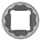 Головка торцевая, 19 мм, двенадцатигранная, CrV, под квадрат 1/2, хромированная Stels 13665