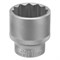 Торцевая головка, 30мм, 12-гранная, CrV, под квадрат, 1/2", хромированная//Stels 13673