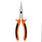 Длинногубцы прямые, Comfort, 200 мм, шлифованные, двухкомпонентные рукоятки Sparta 17169