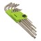 Набор ключей имбусовых Tamper-Torx , 9 шт: ТТ10-ТТ50.45x, закаленные, удлиненные, никель Сибртех 12322