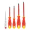 Набор отверток диэлектрических до 1000 В, 5 шт, тестер, CrV, двухкомпонентные рукоятки Сибртех 12937