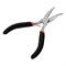Длинногубцы Mini, 130мм, никелированные, изогнутые, автозажим//Sparta 17822