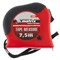 Рулетка Double fixation,7,5 м х 25 мм,обрезиненный корпус,двойная плавная фиксация Matrix 31058