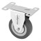 Колесо неповоротное D 75 мм, крепление  платформенное Сибртех 68708