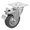 Колесо поворотное с тормозом D 75 мм, крепление  платформенное Сибртех 68720
