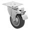 Колесо поворотное с тормозом D 75 мм, крепление  платформенное Сибртех 68720