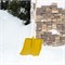 Лопата для уборки снега пластиковая, желтая, 420 х 425 мм, без черенка, Россия, Сибртех 61616