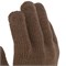 Перчатки трикотажные, акрил, двойные, коричневый, двойная манжета Россия Сибртех 68683