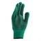 Перчатки трикотажные усиленные, гелевое ПВХ-покрытие, 7 класс, зеленые Россия Сибртех 68184