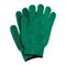 Перчатки трикотажные усиленные, гелевое ПВХ-покрытие, 7 класс, зеленые Россия Сибртех 68184