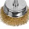 Щетка для дрели, 65 мм, "чашка" со шпилькой, латунированная витая проволока Matrix 74477