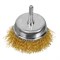 Щетка для дрели, 75 мм, "чашка" со шпилькой, латунированная витая проволока Matrix 74478