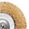 Щетка для дрели, 75 мм, плоская со шпилькой, латунированная витая проволока Matrix 74448