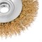 Щетка для УШМ, 100 мм, М14, "тарелка", латунированная витая проволока Matrix 74608