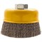 Щетка для УШМ, 100 мм, "Чашка", витая нержавеющая проволока 0.3 мм, М14 Denzel 746053