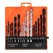 Набор сверл по бетону, металлу, дереву 3-4-5-6-8-10 мм, 18 шт, пластиковый бокс, цилиндрический хвостовик Sparta 725305