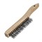 Щетка зачистная трехрядная, закаленная прямая проволока с деревянной ручкой Сибртех 74803