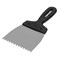 Шпатель из нержавеющей стали, 100 мм, зуб 4 х 4 мм, пластмассовая ручка Сибртех 85453