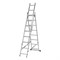 Лестница, 3 х 8 ступеней, алюминиевая, трехсекционная, Россия, Сибртех 97818
