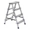 Стремянка двусторонняя 4 ступени, алюминиевая, Россия, Сибртех 97924