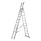 Лестница, 3 х 11 ступеней, алюминиевая, трехсекционная, Россия, Сибртех 97821