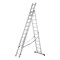 Лестница, 3 х 12 ступеней, алюминиевая, трехсекционная, Россия, Сибртех 97822