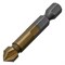Зенковка конусная под М4, HSS, по металлу, цилиндрический хвостовик// Denzel 72302