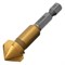 Зенковка конусная под М8, HSS, по металлу, цилиндрический хвостовик// Denzel 72308