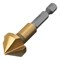 Зенковка конусная под М10, HSS, по металлу, цилиндрический хвостовик// Denzel 72311