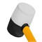 Киянка резиновая, 16 oz, черно-белая резина, фибергласовая рукоятка// Denzel 7711171